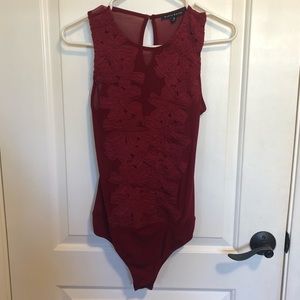 Burgundy Bodysuit